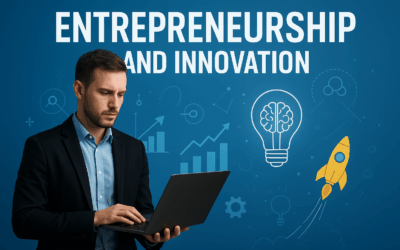 Entrepreneurship and innovation concept showing business growth, creativity, and teamwork