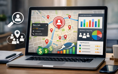Google Maps data for lead generation showing business locations and market analysis